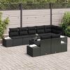 vidaXL Ensemble de canapé de jardin avec stockage Noir Poly rotin