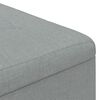 vidaXL Pouf de rangement avec coussin Gris clair 80 x 80 x 45 cm tissu