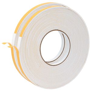 vidaXL Ruban adh&eacute;sif en mousse 2 pcs Blanc 10mm x 10m Mousse CR