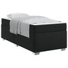 vidaXL Cadre de lit avec matelas Noir 100 x 200 cm tissu