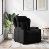 vidaXL Fauteuil inclinable en tissu noir