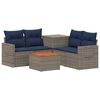 vidaXL Ensemble de Canap&eacute;s 6 pc Gris et bleu marine