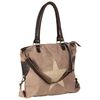 vidaXL Sac a provisions Marron 41 x 63 cm Toile et cuir v&eacute;ritable