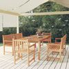 vidaXL Ensemble &agrave; manger de jardin 5pcs Bois de teck massif