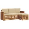 vidaXL Ensemble de canap&eacute;s d'ext&eacute;rieur 4 pcs Naturel et Beige