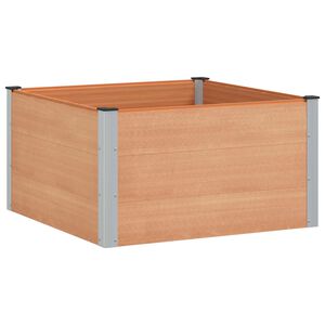 vidaXL Jardini&egrave;re sur&eacute;lev&eacute;e Marron 100 x 100 x 54 cm WPC et Aluminium