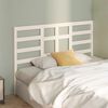 vidaXL T&ecirc;te de lit Blanc 126x4x104 cm Bois massif de pin