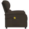 vidaXL Fauteuil de massage Marron fonc&eacute; Tissu