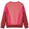 Sweat-shirt enfants bloc de couleurs rose et henn&eacute; 128