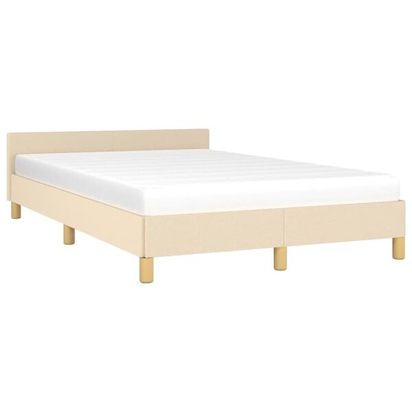 vidaXL Cadre de lit sans matelas crème 120x190 cm tissu