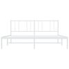 vidaXL Cadre de lit m&eacute;tal sans matelas et t&ecirc;te de lit blanc 183x213 cm