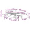 vidaXL Cadre de lit sans matelas cire marron 135x190cm bois pin massif