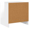 vidaXL Table de chevet blanc brillant 45x34x44,5 cm bois d&rsquo;ing&eacute;nierie