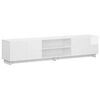 vidaXL Meuble TV 179,5 x 34,5 x 40 cm Blanc brillant Bois d'ing&eacute;nierie