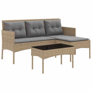 vidaXL Ensemble de canap&eacute; de jardin avec coussin 2 pcs polyrotin