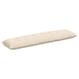 vidaXL Coussin de Dos Beige 200 x 50 cm Tissu en microfibre