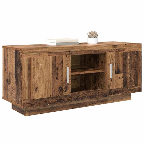 vidaXL Meuble TV Bois Ancien 102 x 35 x 45 cm Bois d'ing&eacute;nierie