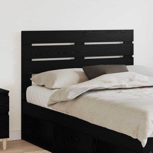 vidaXL T&ecirc;te de lit Ch&ecirc;ne noir 120 cm Bois d'ing&eacute;nierie