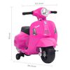 vidaXL Moto jouet électrique Vespa GTS300 rose