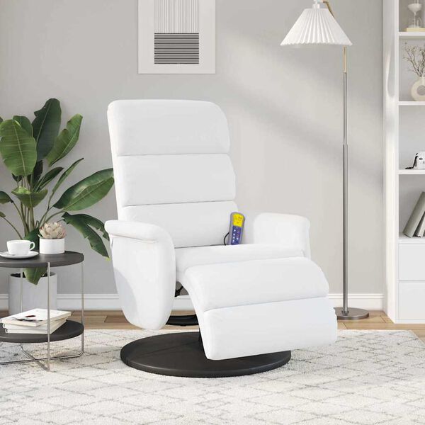 vidaXL Fauteuil inclinable Blanc 98 x 71 x 106 cm PU