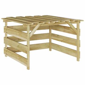 vidaXL Garage pour tondeuse &agrave; gazon Marron 84 x 80 x 56 cm