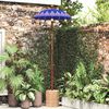 vidaXL Parasol balinais Bleu 95 x 95 x 260 cm