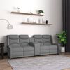 vidaXL Fauteuil de massage inclinable porte-gobelet 4places gris clair