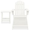 vidaXL Chaise de jardin Adirondack avec pouf et table Sapin Blanc