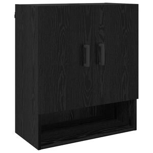 vidaXL Meuble mural 60 x 31 x 70 cm Bois d'ing&eacute;nierie Ch&ecirc;ne noir