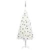 vidaXL Arbre de Noël artificiel pré-éclairé et boules blanc 180 cm