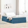 vidaXL Lit avec rangement et matelas Bleu 120 x 190 cm Velours