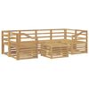 vidaXL Ensemble de canap&eacute;s d'ext&eacute;rieur 7 pc Blanc Bois d'Acacia Massif