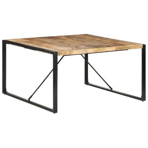vidaXL Table &agrave; manger 140x140x75 cm Bois de manguier brut