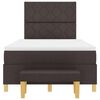 vidaXL Lit &agrave; ressorts avec matelas Marron fonc&eacute; 120 x 200 cm tissu
