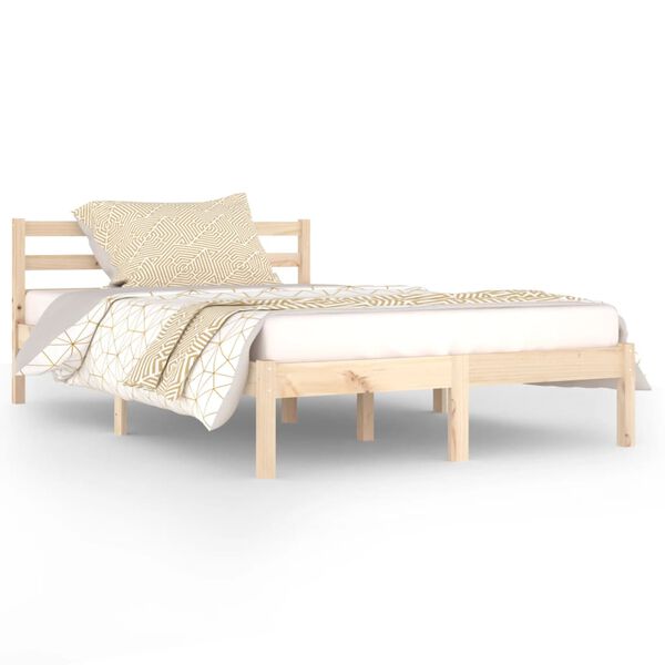 vidaXL Cadre de lit sans matelas bois de pin massif 120x200 cm