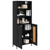 vidaXL Haut Armoire Ch&ecirc;ne noir 69,5 x 34 x 180 cm Bois d'ing&eacute;nierie