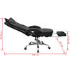 vidaXL Chaise de bureau inclinable avec repose-pieds Noir
