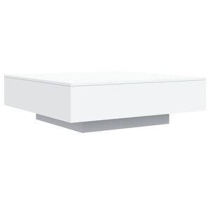vidaXL Table basse blanc 100x100x31 cm bois d'ing&eacute;nierie