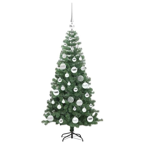 vidaXL Sapin de No&euml;l avec 150 LED avec support Vert 120 cm PVC