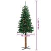 vidaXL Sapin de No&euml;l mince Vert 150 cm PVC et bois de pin massif
