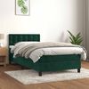 vidaXL Sommier &agrave; lattes de lit avec matelas Vert fonc&eacute; 100x200 cm