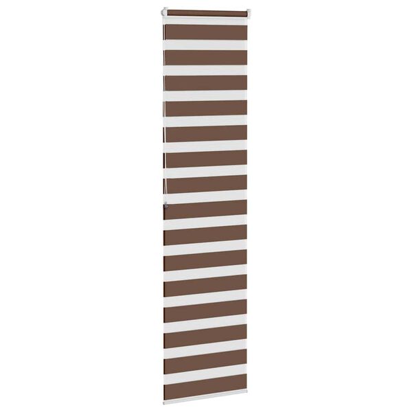 vidaXL Store z&egrave;bre marron 65x200 cm largeur du tissu 60,9 cm polyester