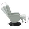 vidaXL Fauteuil inclinable de massage repose-pied gris clair velours