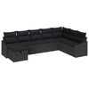 vidaXL Ensemble de canap&eacute; de jardin 8 pcs Noir 55 x 62 x 69 cm