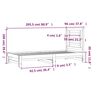 vidaXL Lit coulissant sans matelas 2x(90x200) cm