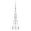 vidaXL Arbre de No&euml;l LED Multicolore 51 x 51 x 190 cm M&eacute;tal