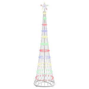 vidaXL Arbre de No&euml;l LED Multicolore 51 x 51 x 190 cm M&eacute;tal
