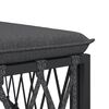 vidaXL Salon de jardin avec coussins 2 pcs anthracite acier