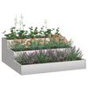 vidaXL Cache-pot de jardin Argent 90 x 90 x 35 cm Acier inoxydable