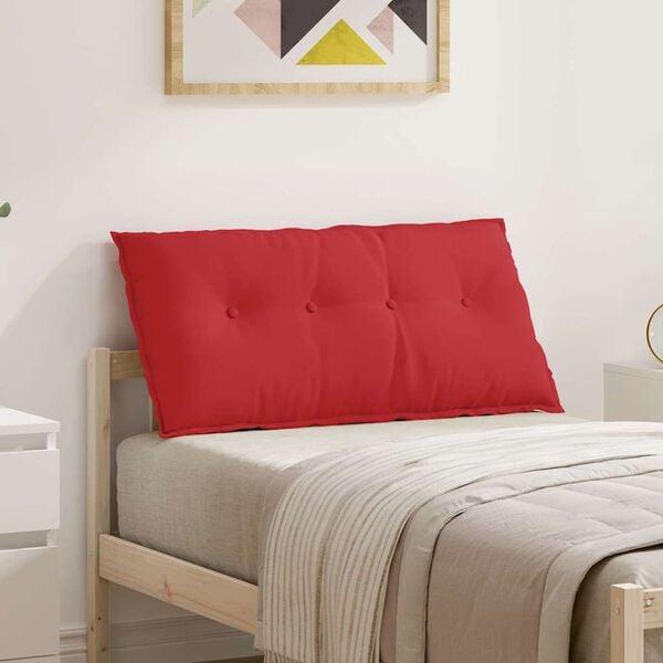 vidaXL Coussin de Dos Rouge 100 x 19 x 50 cm tissu